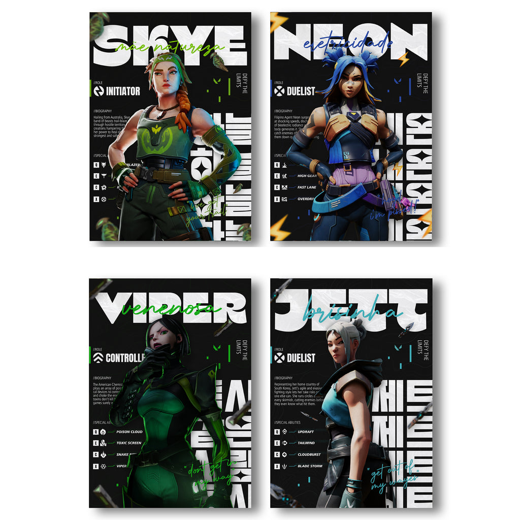 Valorant Posters Volume 4 - A4 Size 10 Posters