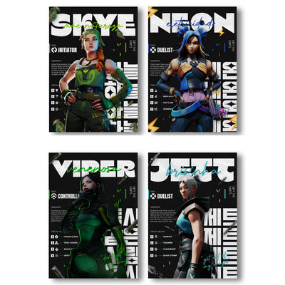 Valorant Posters Volume 4 - A4 Size 10 Posters